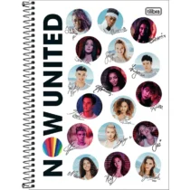Caderno Now United Branco - 10 Mat. 160 Folhas - Tilibra
