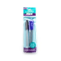 Caneta Esferográfica Hex Azul/ Preta 1.0 C/ 3 UN. - Onda