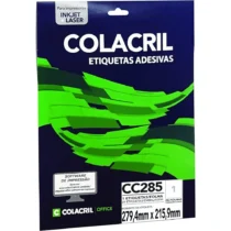 Etiqueta Adesiva Inkjet E Laser A4 279 mm X 215 mm C/ 25 Fls. - Colacril