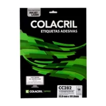 Etiqueta Adesiva Inkjet E Laser 33 mm X 101 mm 25 Fls. C/ 14 Etiquetas  - Colacril