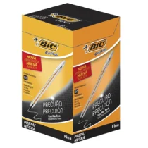 Caneta Esferográfica Cristal Fina Preta 0.8 C/ 50 UN. - Bic