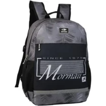Mochila Em Poliéster Preta E Cinza C/ D. Branco - Mormaii