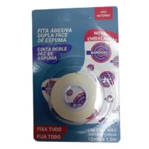 Fita Adesiva Dupla Face De Espuma 12 mm X 1,5 M - Eurocel