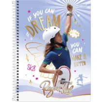 Caderno Rayssa Leal Sk8 - 10 Mat. 160 Folhas - Tilibra