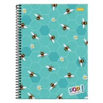 Caderno Pop Collection Abelhas 10 Mat. 200 Fls. - Foroni