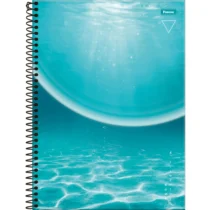 Caderno Espiral Elementos Azul Claro 80 Fls. - Foroni