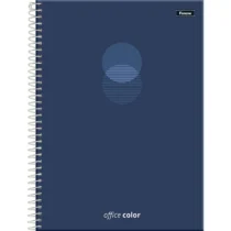 Caderno Espiral Office Color Azul Escuro 80 Fls. - Foroni