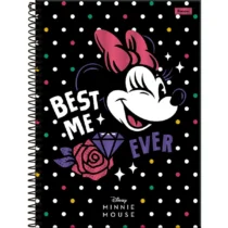 Caderno Espiral Minnie Mouse Vintage Best Me Ever 10 Mat. 160 Fls. - Foroni