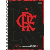Caderno Espiral Flamengo Preto E Vermelho 10 Mat. 160 Fls. - Foroni