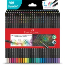 LÁPIS DE COR SUPER SOFT C/ 100 CORES - FABER-CASTELL