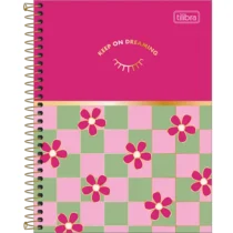 Caderno Check Pop Rosa 80 Folhas - Tilibra