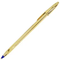 Caneta Esferográfica Dourada C/ Tinta Azul UN. - Bic