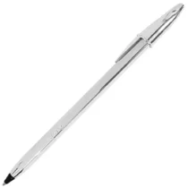 Caneta Esferográfica Prateada C/ Tinta Preta UN. - Bic