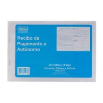RECIBO DE PAGAMENTO A AUTÔNOMO 215 MM X 147 MM C/ 25 X 3 FLS. - TILIBRA