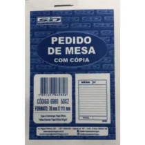 PEDIDO DE MESA C/ CÓPIA 78 MM X 111 MM C/ 50 X 2 FLS. - SÃO DOMINGOS