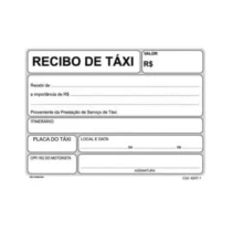 RECIBO DE TÁXI 130 MM 95 MM C/ 50 FLS. - PRINT