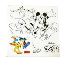 Tela P/ Pintura Mickey Mouse 15 cm X 15 cm  - Vmp