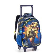 Mochila Dinossauro (Azul) 16" Com Rodas - Seanite