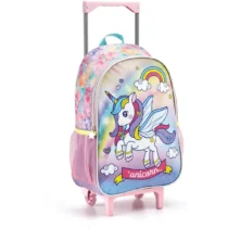 Mochila Unicórnio Com Rodas (Lilás) - Seanite