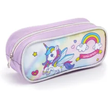 Estojo Infantil Unicórnio C/ 1 Divisória (Lilás) - Seanite