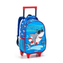 Mochila Infantil Tubarão Com Rodas (Azul) - Seanite