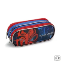 Estojo Infantil Super Spider  C/ 2 Divisória (Azul) - Seanite