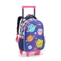 Mochila Infantil Galáxia Com Rodas - Seanite
