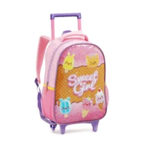Mochila Infantil Sweet Girl Com Rodas - Seanite
