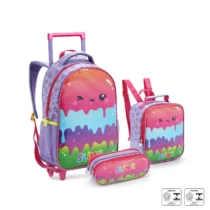 Kit Mochila Com Lancheira E Estojo Slime - Seanite