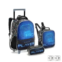 Kit Mochila Com Lancheira E Estojo Pro Player - Seanite