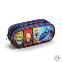 Estojo Duplo Infantil  Mega Heroes Preto - Seanite