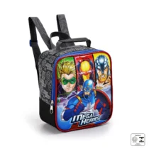 Lancheira Térmica Infantil Mega Heroes Preto - Seanite
