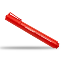 Marcador Permanente Chanfrado Vermelho UN. - Maxprint