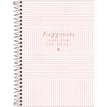 Caderno Espiral Soho The Heart Rosa 80 Fls. - Tilibra