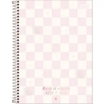 Caderno Espiral Soho Keep It Real Rosa 80 Fls. - Tilibra
