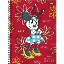 Caderno Espiral Minnie Mouse Vermelho 80 Fls. - Foroni