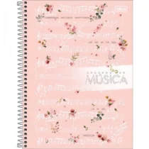 Caderno De Música 80 Folhas Rosa - Tilibra