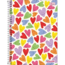 Caderno De 20 Mat. Corações 320 Fls. - Tilibra