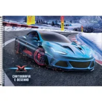 Caderno Cartografia E Desenho Racing Azul 80 Fls. - Tilibra