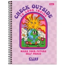 Caderno Espiral Peq. Cliff Check Outside 80 Fls. - Foroni