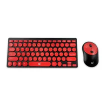 Kit Freestyle V2  Teclado E Mouse Sem Fio Preto E Vermelho UN. - Maxprint