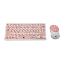 Kit Freestyle V2 Teclado E Mouse Sem Fio Branco E Rosa UN. - Maxprint