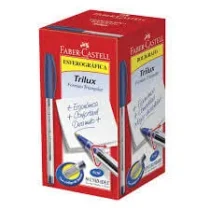 Caneta Esferográfica Trilux Azul C/ 50 UN. - Faber-Castell