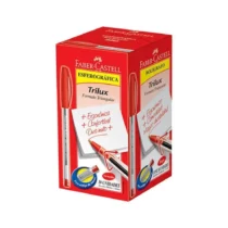 Caneta Esferográfica Trilux Vermelha C/ 50 UN. - Faber-Castell