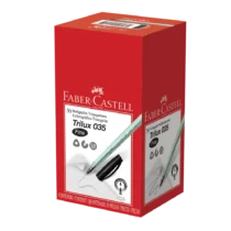 Caneta Esferográfica Trilux Fine Preta C/ 50 UN. - Faber-Castell