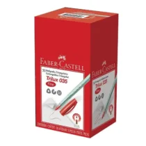 Caneta Esferográfica Trilux Fine Vermelha C/ 50 UN. - Faber-Castell