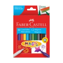 Caneta Hidrocor Magic C/ 10 Cores E 2 Mágicas UN. - Faber-Castell