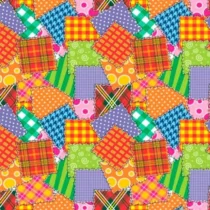 TNT Estampado Remendos Coloridos Arraial 1 m X 1.40 m  - Mewi