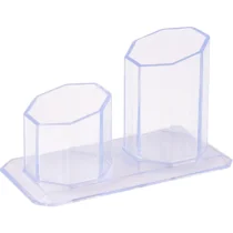 Porta Caneta E Clips Cristal 14,8 cm X 7,4 cm X 8,7 cm UN. - Maxcril