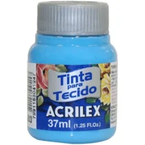 Tinta P/ Tecido Azul Celeste 37 ml  - Acrilex